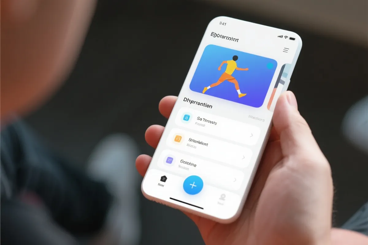 体育APP界面示意